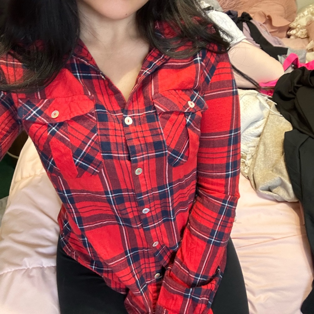 Red button up flannel